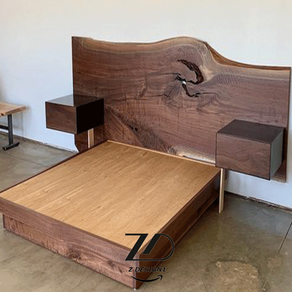 تخت خواب روستیک چوبی