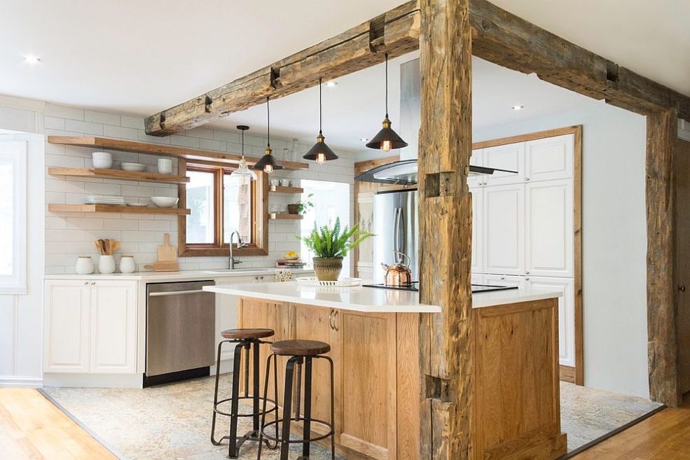 استفاده از چوب در طراحی داخلی آشپزخانه