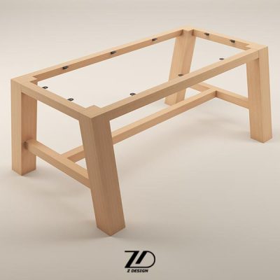 پایه میز چوبی مدل اچ