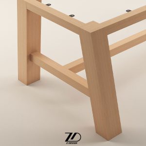 پایه میز چوبی مدل اچ 