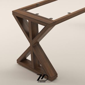 پایه میز چوبی پاپیونی