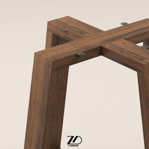 پایه میز چوبی مدل لادن