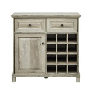 کابینت کافی بار خاکستری روشن با جای بطری