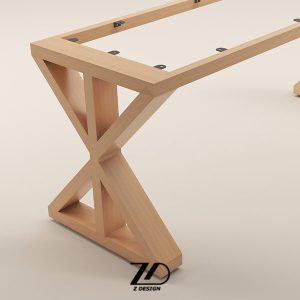 پایه میز چوبی پاپیونی