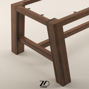 پایه میز چوبی مدل اچ 