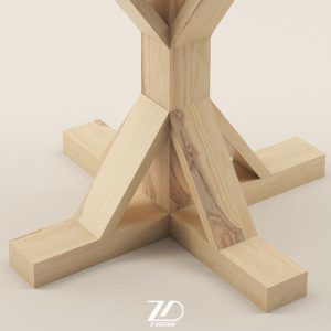 پایه میز چوبی لاله