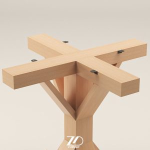 پایه میز چوبی لاله