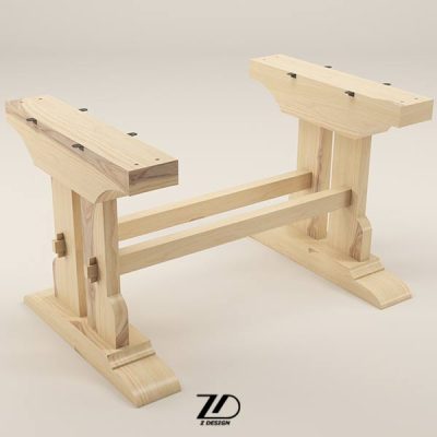 پایه میز چوبی مدل جورچین