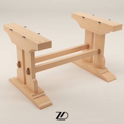 پایه میز چوبی مدل جورچین