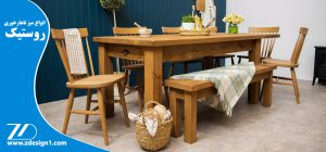 انواع میز ناهار خوری به سبک روستیک
