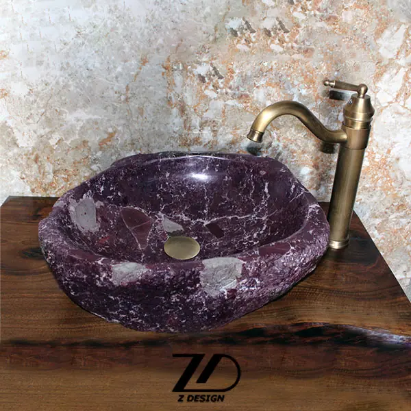 روشویی سنگی رودخانه ای مدرن