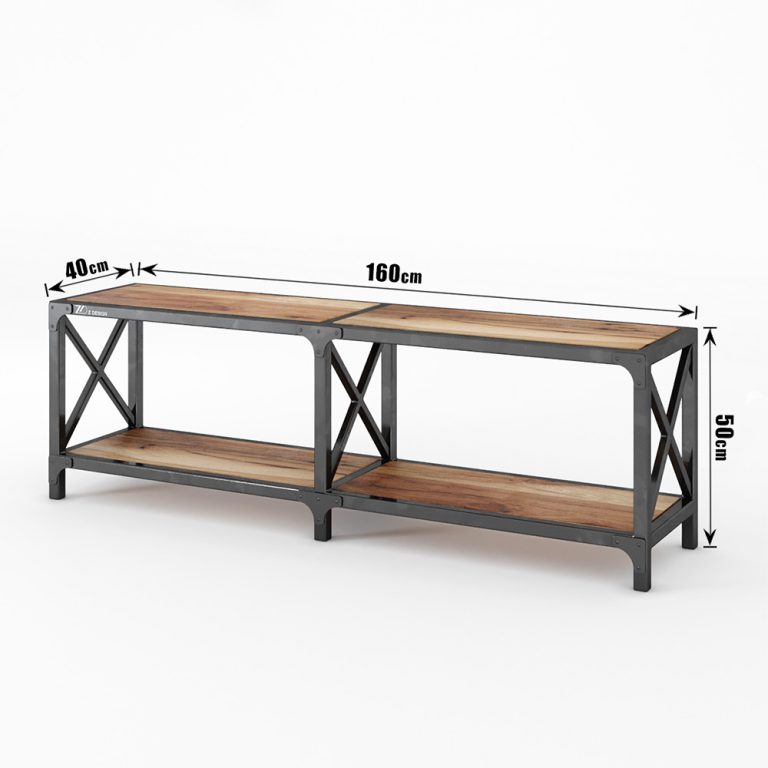 جا کفشی چوب و فلز دراگون