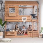 تخت‌ خواب نوجوان دو طبقه چوبی - Image 6