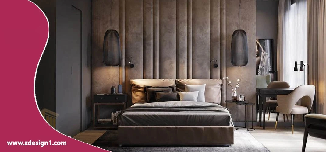 طراحی داخلی اتاق خواب خانه لاکچری