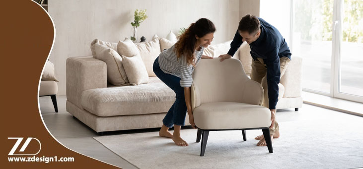 انواع روشهای چیدمان مبل راحتی در فضای کوچک