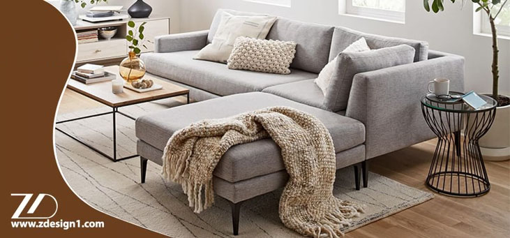 چیدمان مبل راحتی با استفاده از مبل ال