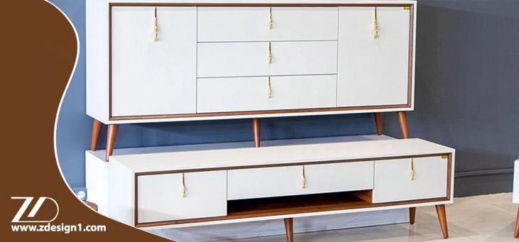 توجه به رنگ در ست کردن میز تلویزیون و آینه کنسول