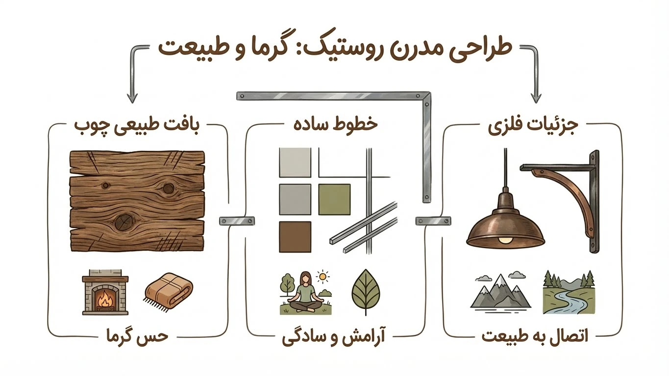 ویژگی های کتابخانه روستیک مدرن