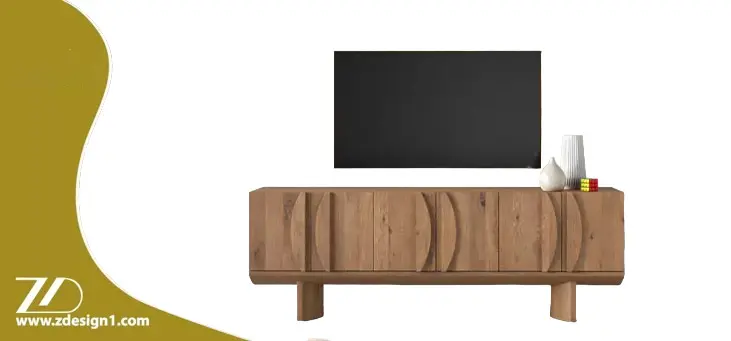 تزیین اتاق نشیمن با میز تلویزیون مدرن