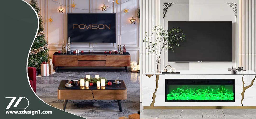 بزرگنمایی محیط با میز تلویزیون دیواری