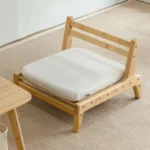 صندلی ژاپنی چوبی کرمی - Image 5