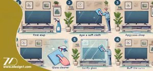 چگونه میز تلویزیون شیشه ای را تمیز کنیم؟