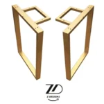 پایه میز فلزی طلایی