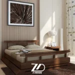 تخت خواب چوبی دونفره آنی