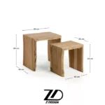 میز عسلی چوبی آیروس