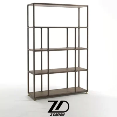 کتابخانه و قفسه چوبی مدل ریحانه