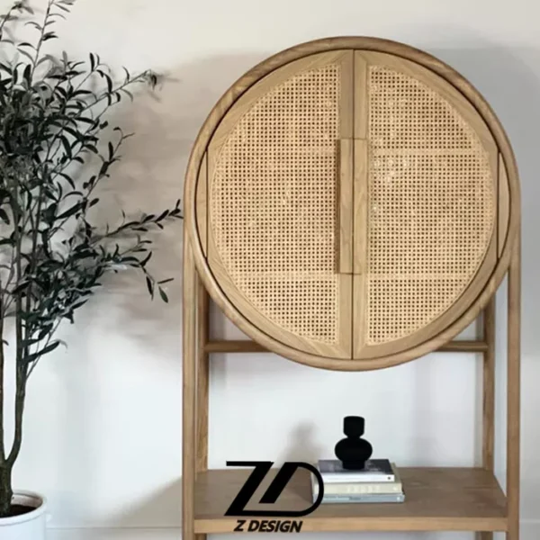 کنسول چوبی و حصیری آذرخش