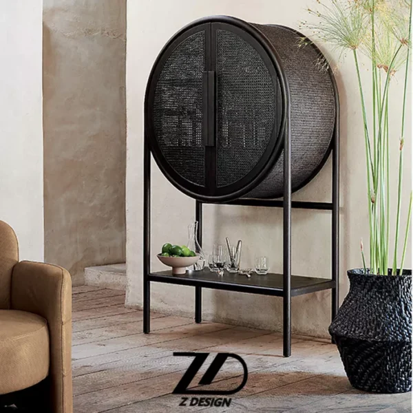 کنسول چوبی و حصیری آذرخش
