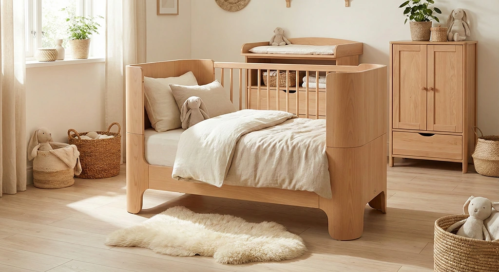تخت خواب چوبی کودک محافظ دار