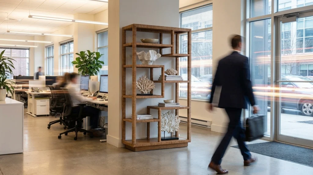 کتابخانه چوبی مناسب اداره و محل کار