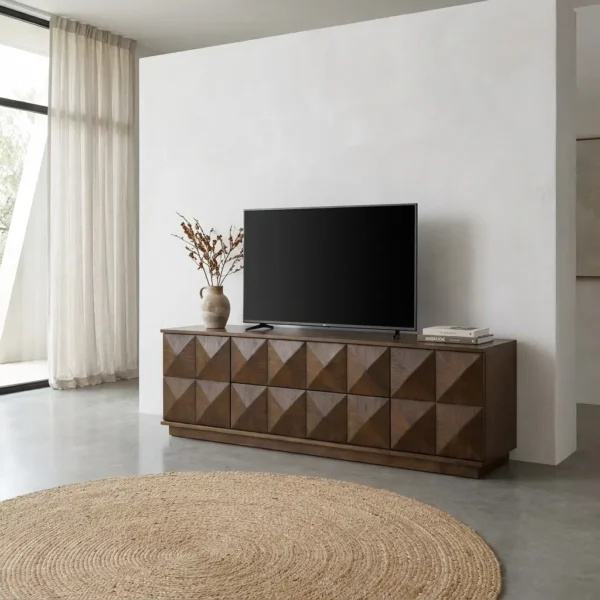 میز تلویزیون چوبی آسنا