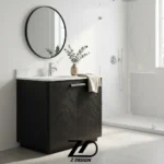 روشویی زمینی مشکی مدل نگار