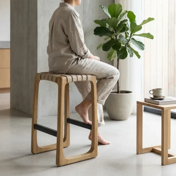 چهار پایه کانتر چوبی نیکو