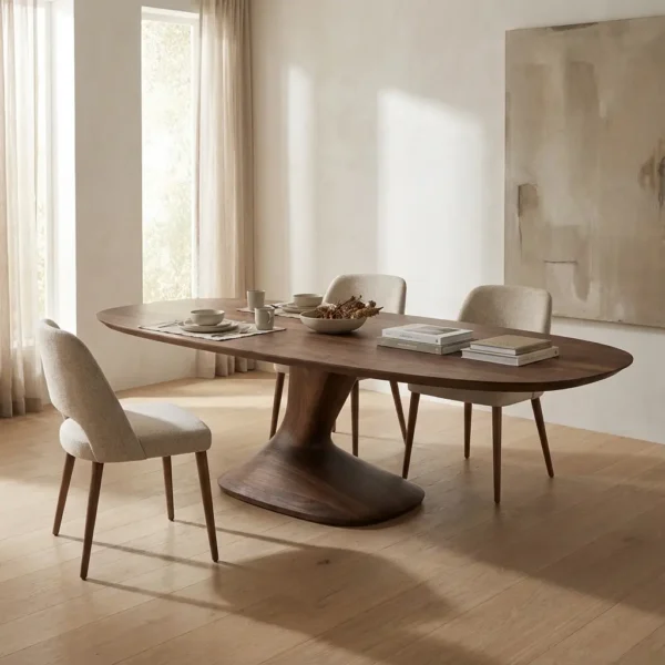 میز ناهارخوری تک پایه مدل بیستون