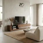 میز تلویزیون چوبی جدید فلورا