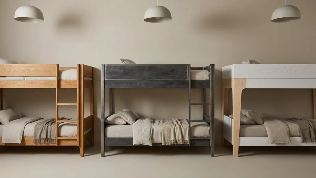 مقایسه انواع تخت دو طبقه فلزی، چوبی و ام دی اف از نظر دوام و قیمت