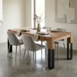 میز ناهارخوری چوبی مانلی