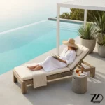 صندلی و تخت کنار استخر
