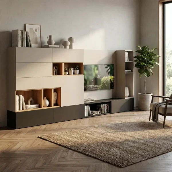 میز تلویزیون دیواری چوبی آروند