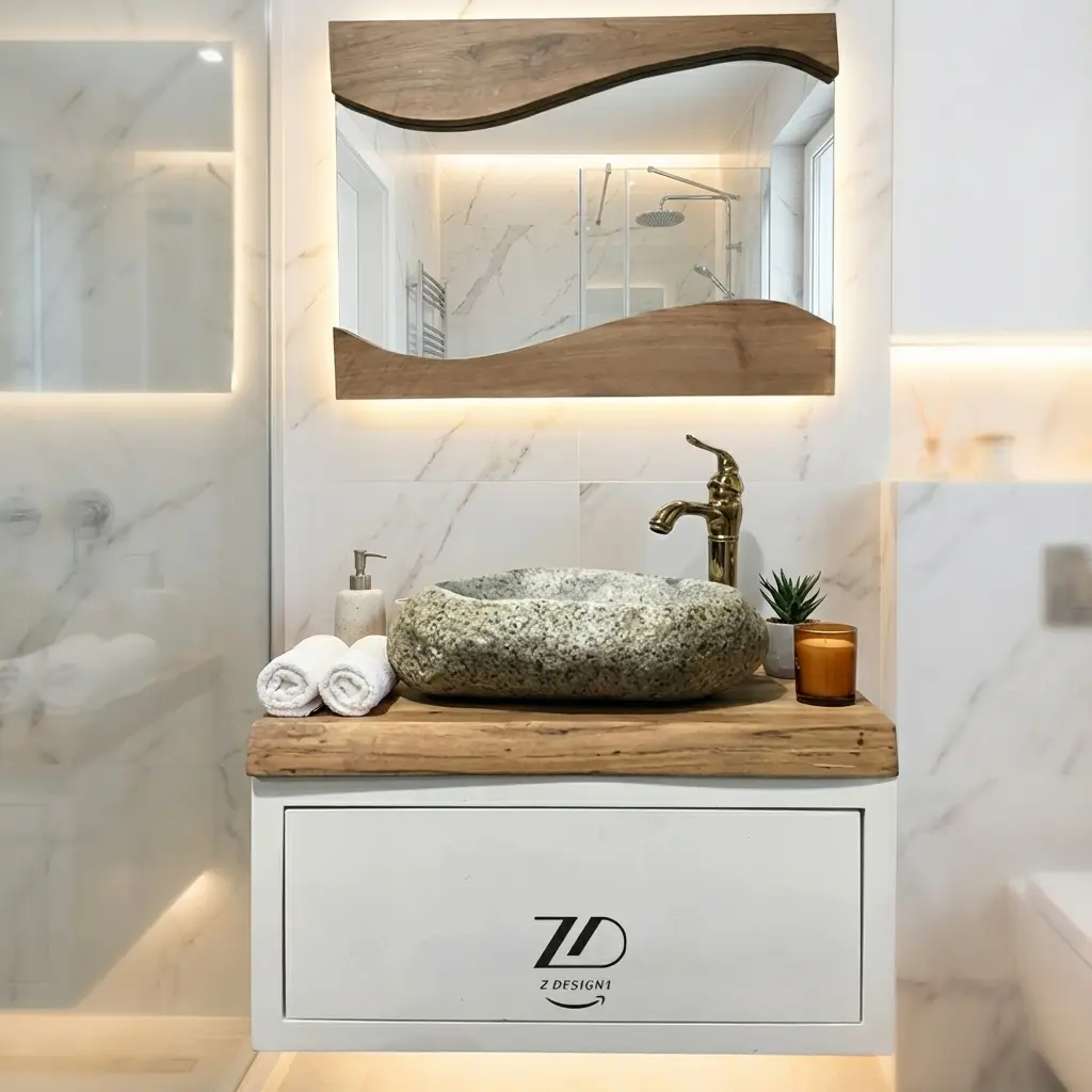 روشویی چوبی مدل رایمون