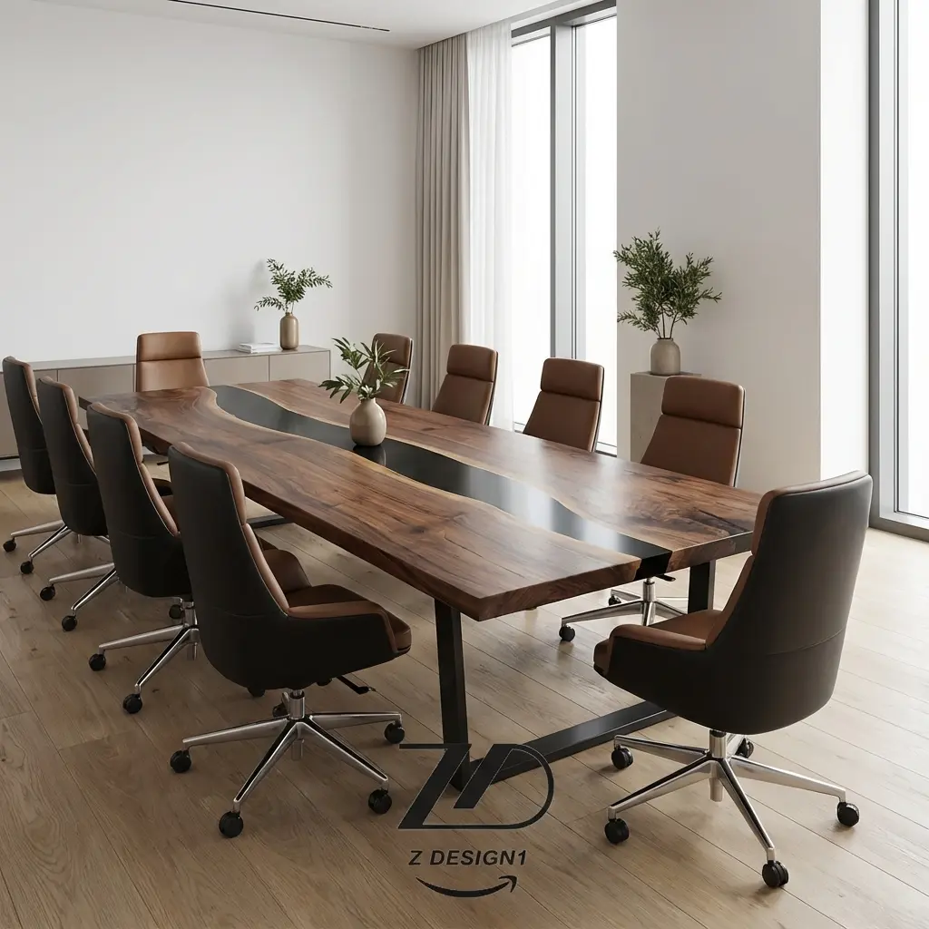 میز کنفرانس چوب و اپوکسی