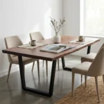 میز ناهارخوری روستیک 8 نفره مدل چوبینه