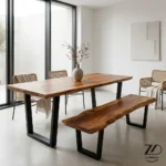 میز ناهارخوری 8 نفره نیمکت دار