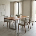 میز ناهارخوری چوبی چهار نفره