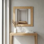 آینه نواری با قاب چوب