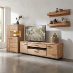 ست میز تلویزیون چوبی و بوفه سپهر